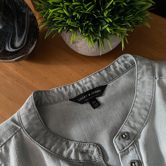 Lucky Brand Long-Sleeve Denim Dress — Wild Garden Edit (XS) - Picture 3 of 5